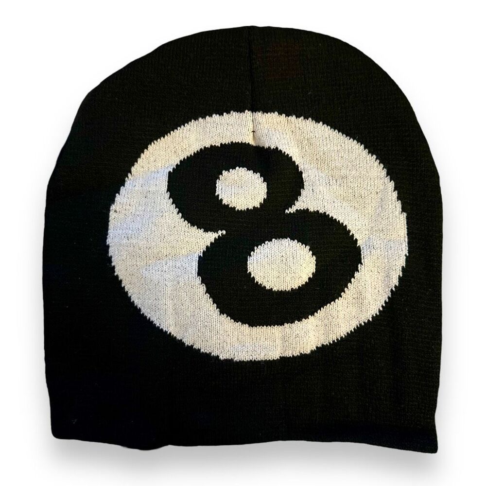 NWT Knit Billiards 8 Ball Beanie Unisex OS | Preppy Skater Punk Punk Popular Emo